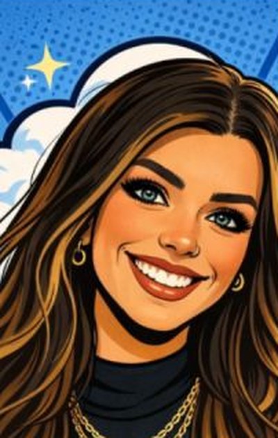 Comic-style portrait of Allie Johnson