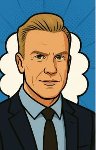 Comic-style portrait of Shawn Barnhart